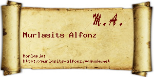 Murlasits Alfonz névjegykártya